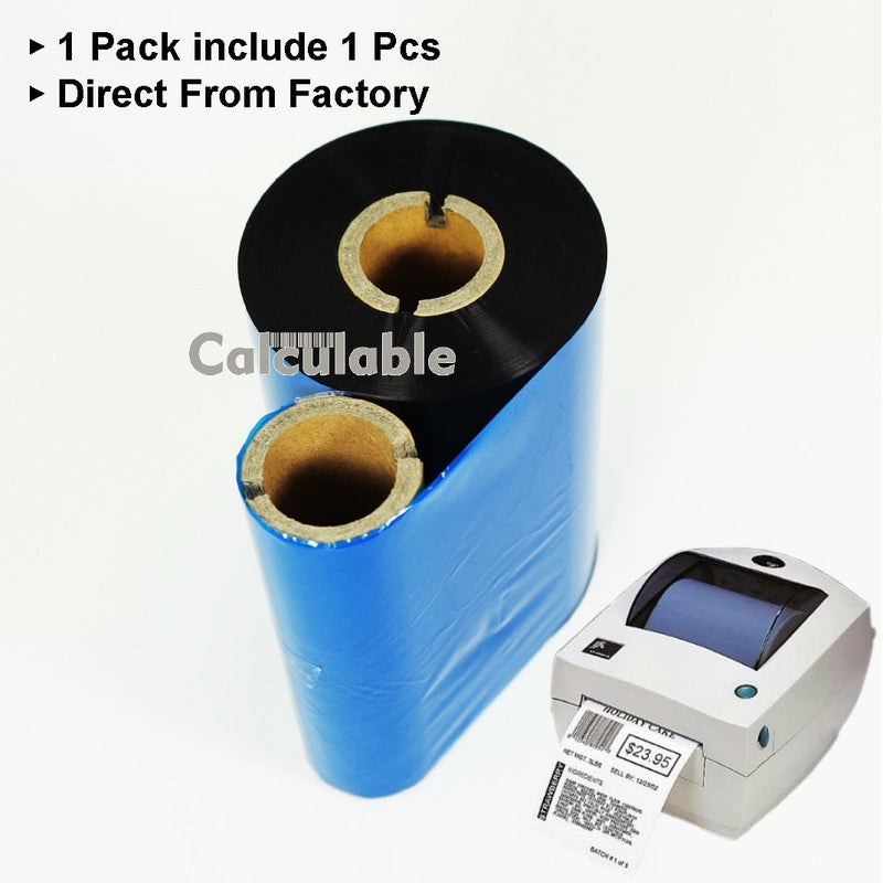 DEFMATE 4.33" x1476' (110mmx450m) Thermal Transfer Ribbon Ink Outside Wax Ribbons Resin Enhanced Wax for Zebra GK420D SM4 ZT410 GC420t GK420t GX420t GX430t Tec Datamax Intermec Citizen Printer - Image 5